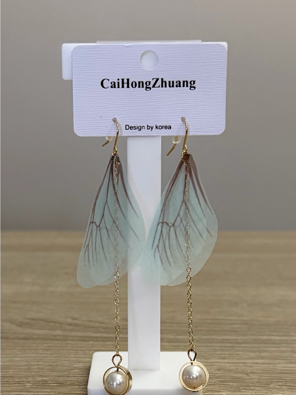 Fairycore Butterfly Wing Pearl Earrings
